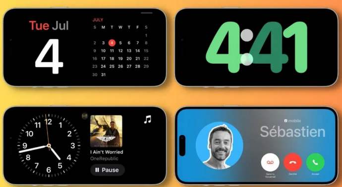 上饶苹果手机维修分享iOS17横屏充电待机显示有什么好处 
